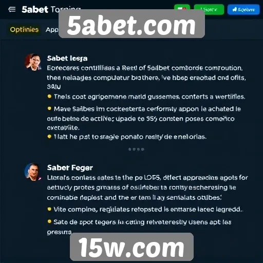 Feedback dos usuários sobre a interface de 5abet.com